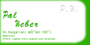 pal weber business card